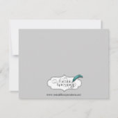 水および灰色バンドヒトデの結婚式の婚約 招待状 (裏面)