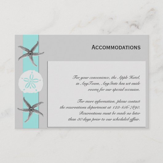 水および灰色バンドヒトデの調節 エンクロージャーカード (正面)