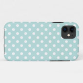 水および白い水玉模様パターン Case-Mate iPhoneケース (裏面(横))