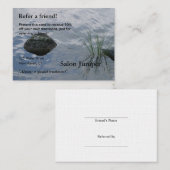 水および石が付いている紹介カード 紹介カード (正面/裏面)