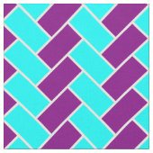 水および紫色のヘリンボン ファブリック (クローズアップ)