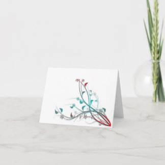 水および赤いNotecard カード