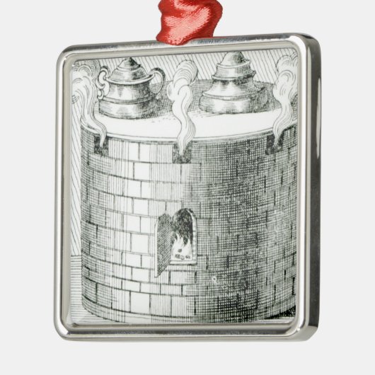 水および食糧を保つための装置は暖まります メタルオーナメント (左)