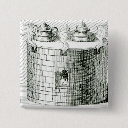 水および食糧を保つための装置は暖まります 缶バッジ (正面)