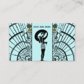 水および黄色の海岸Deco 名刺 (裏面)