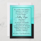 水および黒い花のSweet sixteenの招待状 招待状 (裏面)