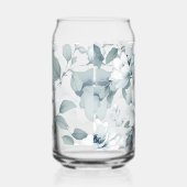 水お洒落彩園花の模様 ガラス缶 (右)