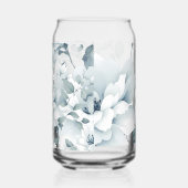 水お洒落彩園花の模様 ガラス缶 (左)