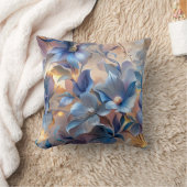 水お洒落彩花模様 クッション (ブランケット)