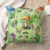 水お洒落色きのこ園 クッション (ブランケット)