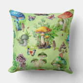 水お洒落色きのこ園 クッション (正面)