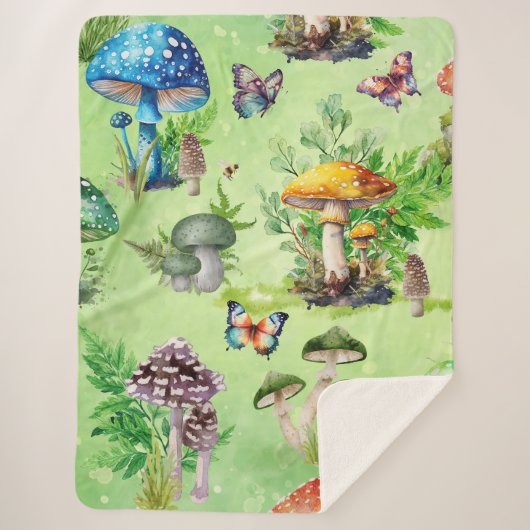 水お洒落色きのこ園 シェルパブランケット (正面)