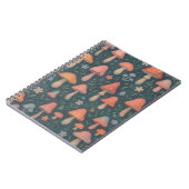 水お洒落色きのこ模様 ノートブック (左側)