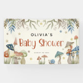 水お洒落色きのこ赤ちゃんシャワー 横断幕 (横)