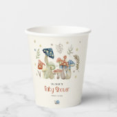 水お洒落色きのこ赤ちゃんシャワー 紙コップ (正面)