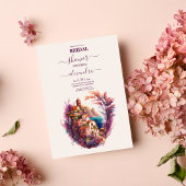 水お洒落色のイタリアン宛先ブライダル 招待状