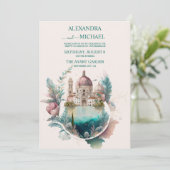 水お洒落色のイタリアン宛先 招待状 (スタンド正面)