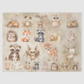 水お洒落色の動物のデカップコレクション 薄葉紙 (正面)