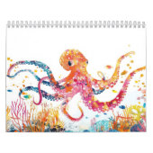 水お洒落色の動物カラフル カレンダー (カバー)