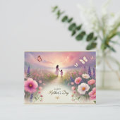 水お洒落色の母の日 ポストカード (スタンド正面)