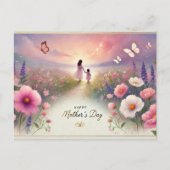 水お洒落色の母の日 ポストカード (正面)