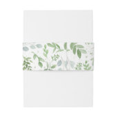 水お洒落色の緑のパタ結婚ーン 招待状ベリーバンド (裏面例)