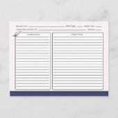 水お洒落色の羽とフクロウレシピ | ポストカード (裏面)