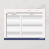 水お洒落色の羽とフクロウレシピ | ポストカード (裏面)