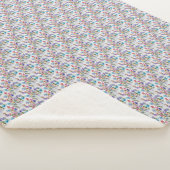 水お洒落色の花 シェルパブランケット (3/4)