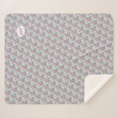 水お洒落色の花 シェルパブランケット (正面(横))