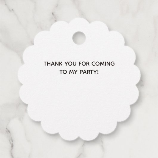 水お洒落色の象の飛行機の赤ちゃんシャワー フェイバータグ (裏面)