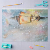 水お洒落色の雪のナイトランプクリスマス 薄葉紙 (クラフト)