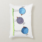 水お洒落色の鳥3 アクセントクッション (正面(垂直))