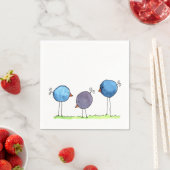 水お洒落色の鳥3 スタンダードカクテルナプキン (インサイチュ)