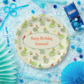 水お洒落色カエル誕生日パーティー ペーパープレート (パーティー)