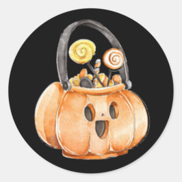 水お洒落色カボチャ飴ハロウィーン ラウンドシール