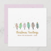 水お洒落色クリスマスツリー シーズンカード (正面/裏面)