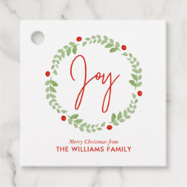 水お洒落色クリスマスリース フェイバータグ