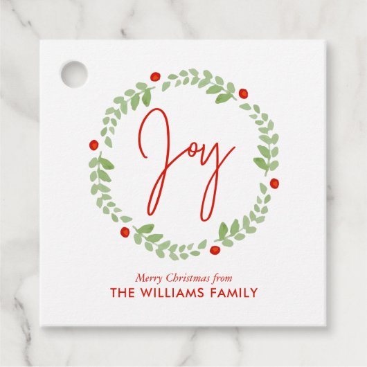 水お洒落色クリスマスリース フェイバータグ (正面)