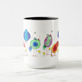 水お洒落色チキン15 ozセラミックマグカップ マグカップ (中央)