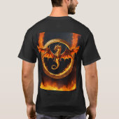 水お洒落色ドラゴンティー：魔法を受け入れる Tシャツ (裏面)