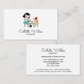 水お洒落色ナニーチャイルドッグ 名刺 (正面/裏面)