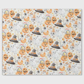 水お洒落色ハロウィーン ラッピングペーパー (フラット)