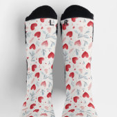 水お洒落色ハートと離れのパターン ソックス (上部)