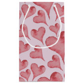 水お洒落色ハートバレンタインデー スモールペーパーバッグ (裏面)