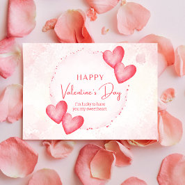 水お洒落色ハート シーズンポストカード