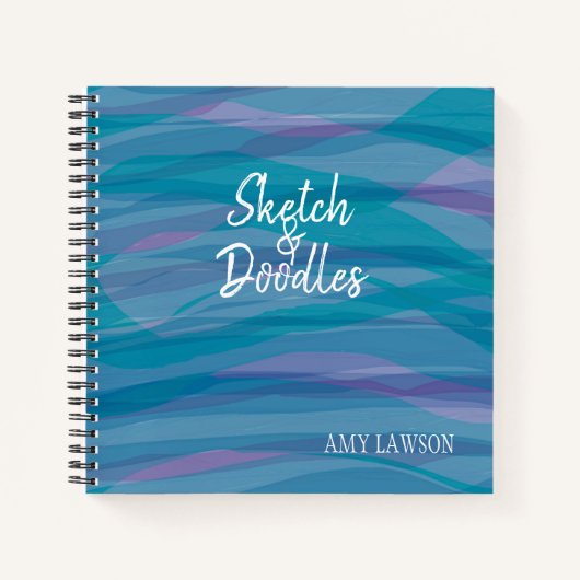 水お洒落色パターンカスタム ノートブック (正面)