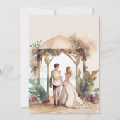 水お洒落色ビーチ目的地の結婚式 セーブザデート (裏面)