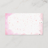 水お洒落色ピンクのドラゴンブックベビー エンクロージャーカード (裏面)