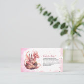 水お洒落色ピンクのドラゴンブックベビー エンクロージャーカード (スタンド正面)